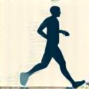 Σύμβολο fitness με έναν άνθρωπο που αθλείται.